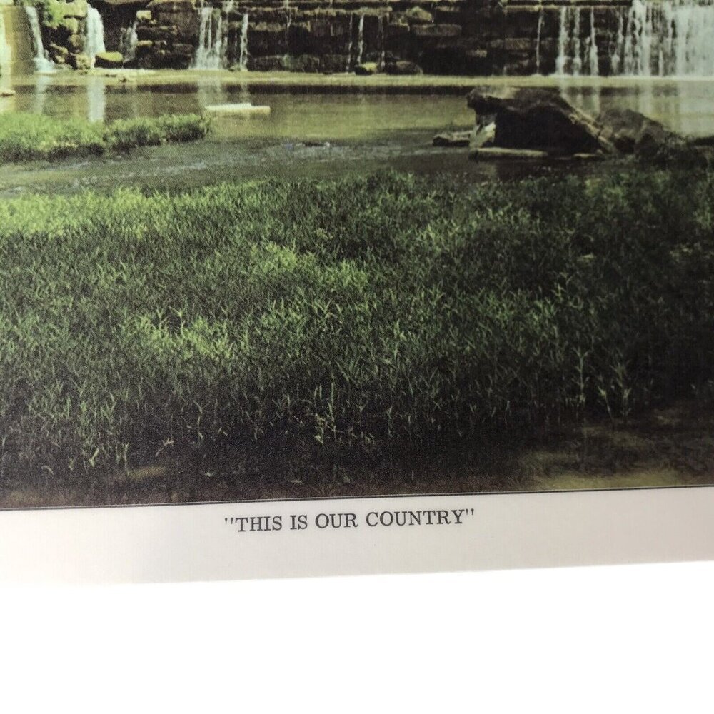 Set Of 6 Vintage “This Is Our Country” Placemats, Laminated & Washable - Picture 9 of 10